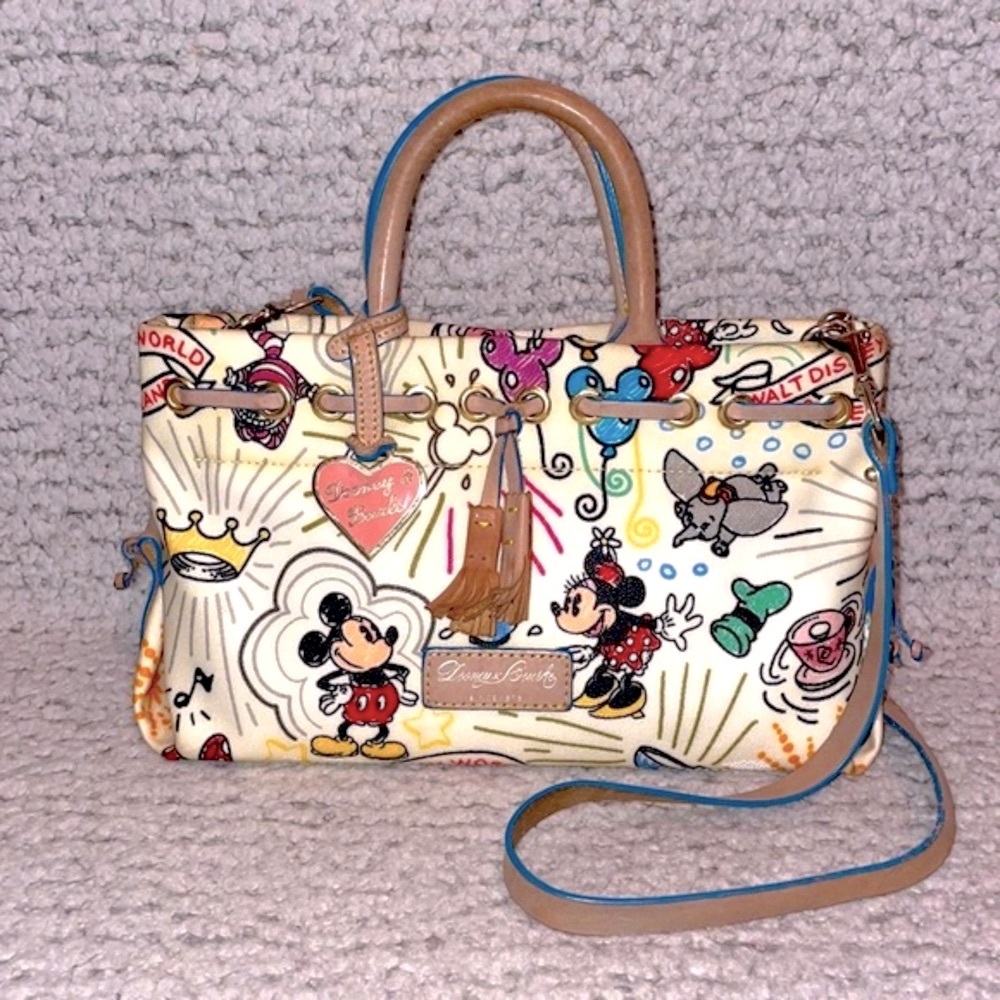 Dooney & Bourke Vintage Disney World Tassel Tote Crossbody Purse Shoulder Bag - Picture 1 of 15